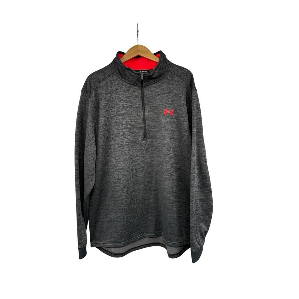 Under Armour 1/2 Zip Performance Fleece Pullover Sweater Mens 2XL Heathered